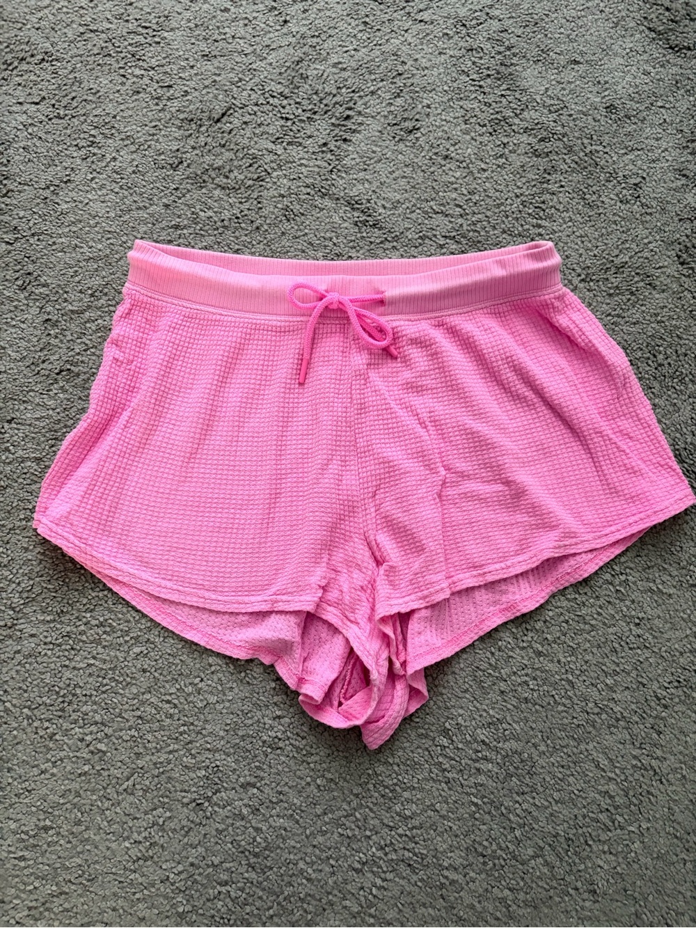 Aerie Pink Waffle Knit Shorts